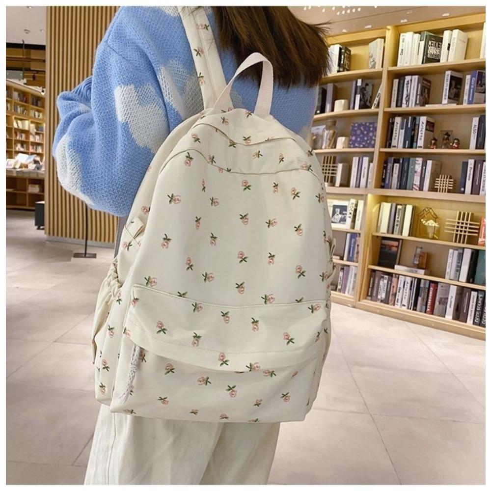 Sac d'école féminin ins petit sac à dos floral sac à dos pour élève de collège sac à dos féminin grande capacité niche