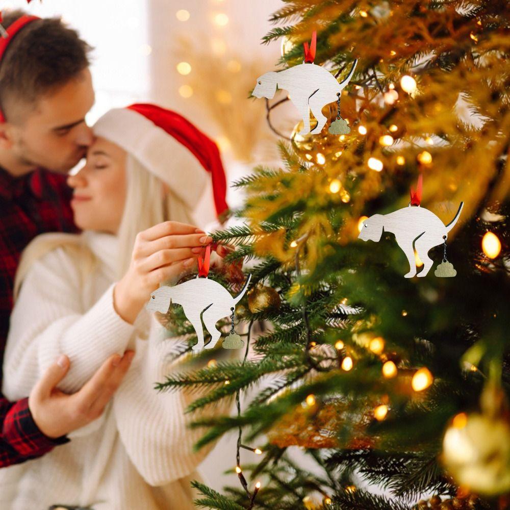 

Забавные Какашки Собаки Деревянные Рождественские Украшения Новогодняя Рождественская Елка Кулон Фестиваль