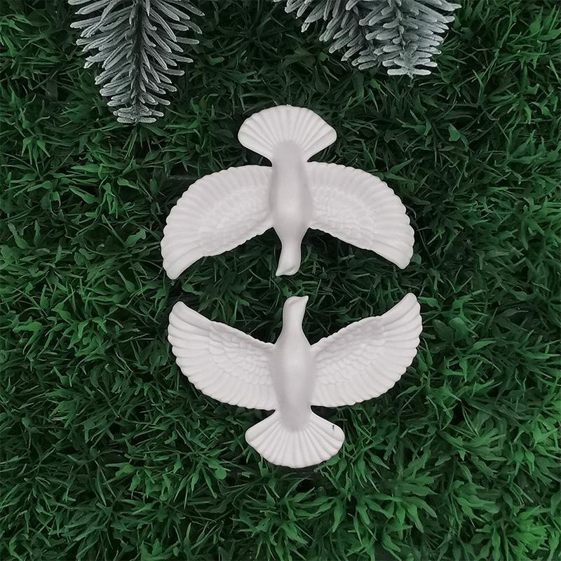 2Pcs Little White Dove Christmas Tree Decoration White Small Wings Creative Cute Pastoral Style Versatile DIY Pendant