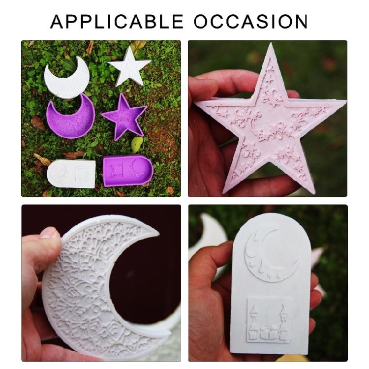 Star Moon Silicone Candle Molds Soap Silicone Molds for Making Candle Soap Home Decorations Epoxy Resin Silicone Molds