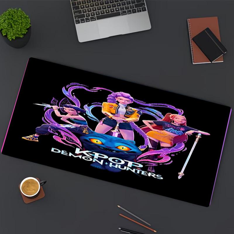 KPop Dämonenjäger Druck Mauspads, für Tastaturauflage Laptop PC Matte für Büro Heimgebrauch, Schreibtischdekoration, Perfektes Geburtstagsgeschenk für Gamer
