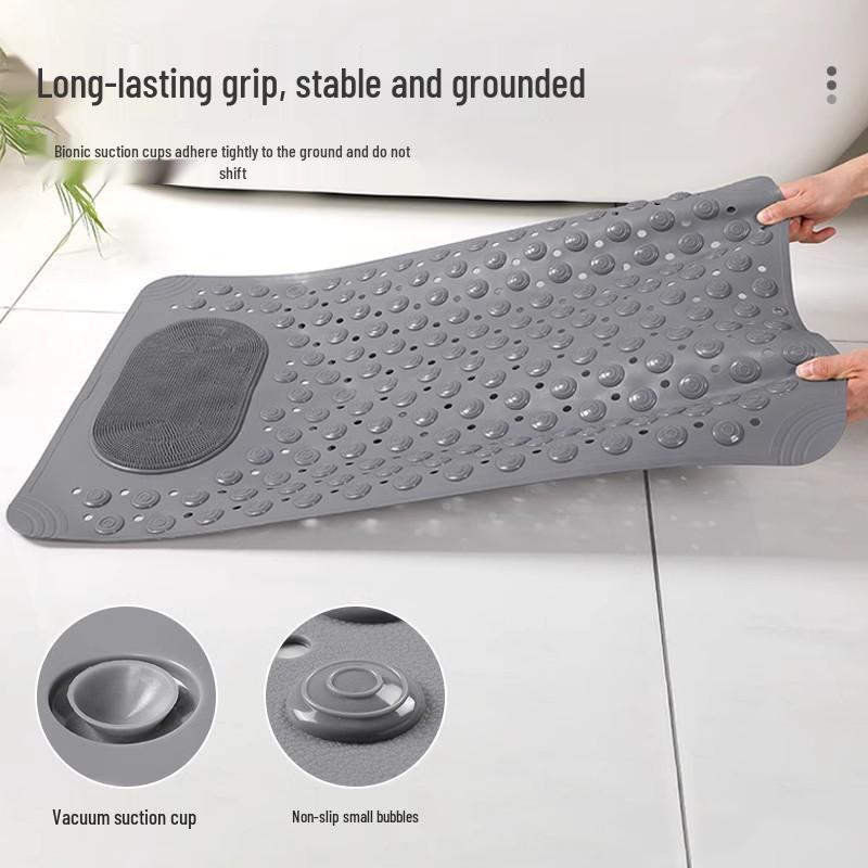 Non-Slip PVC Bathroom Mat with Suction Cups for Shower, Toilet, and Entrance