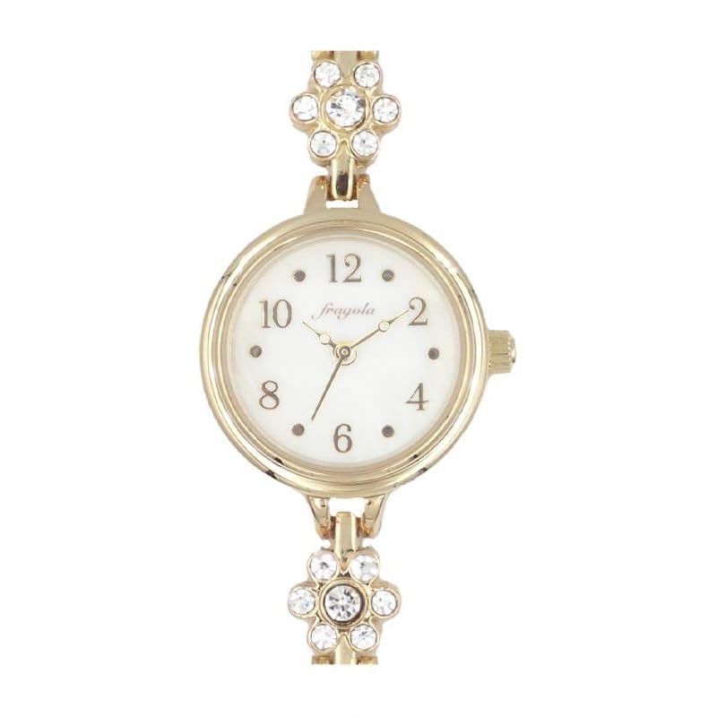 

[Follow] watch fragola flower point bracelet watch N00424S-4 GD ladies gold