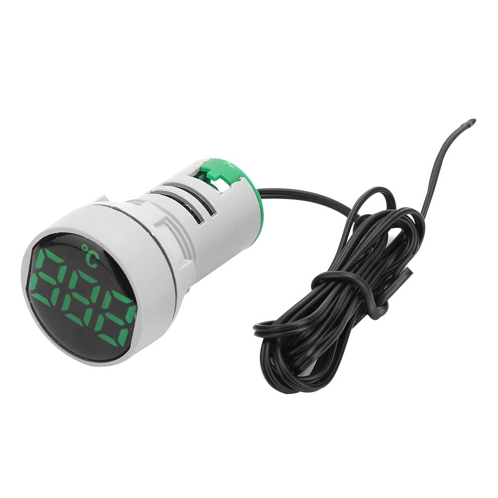 AC 50 380V Temperature Indicator Light LED Digital Displayed Thermometer 20 199 Celsius (Green)