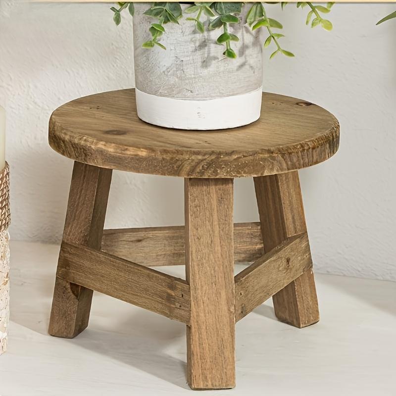 Wooden Mini Stool Display Stand, Modern Wooden Succulent Plant Stand, Suitable for Balconies, Perfect for Mother's Day Gifts