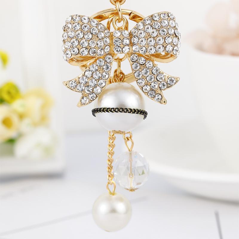 Easya 2024 Fashion Butterfly Bows Luxury Glitter Keychains High Quality Bags Decorate Wedding Gifts for Guests