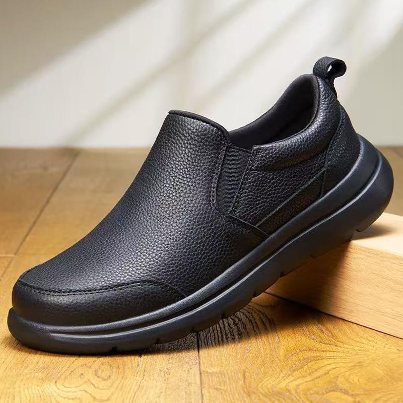 Herren Freizeit-Slipper aus Leder - Weiche Sohle & Obermaterial, Ideal für Menschen mittleren Alters und ältere Menschen.
