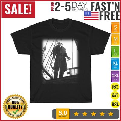Nosferatu Vampir Klassischer Horror Schwarz Vintage T-Shirt Herren Damen Mode NEU