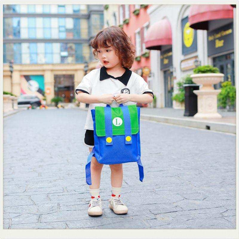 Mario Style Design Backpack For Kids And Fans Durable Canvas Material Breathable Shoulder Straps Multi-purpose Travel Bag