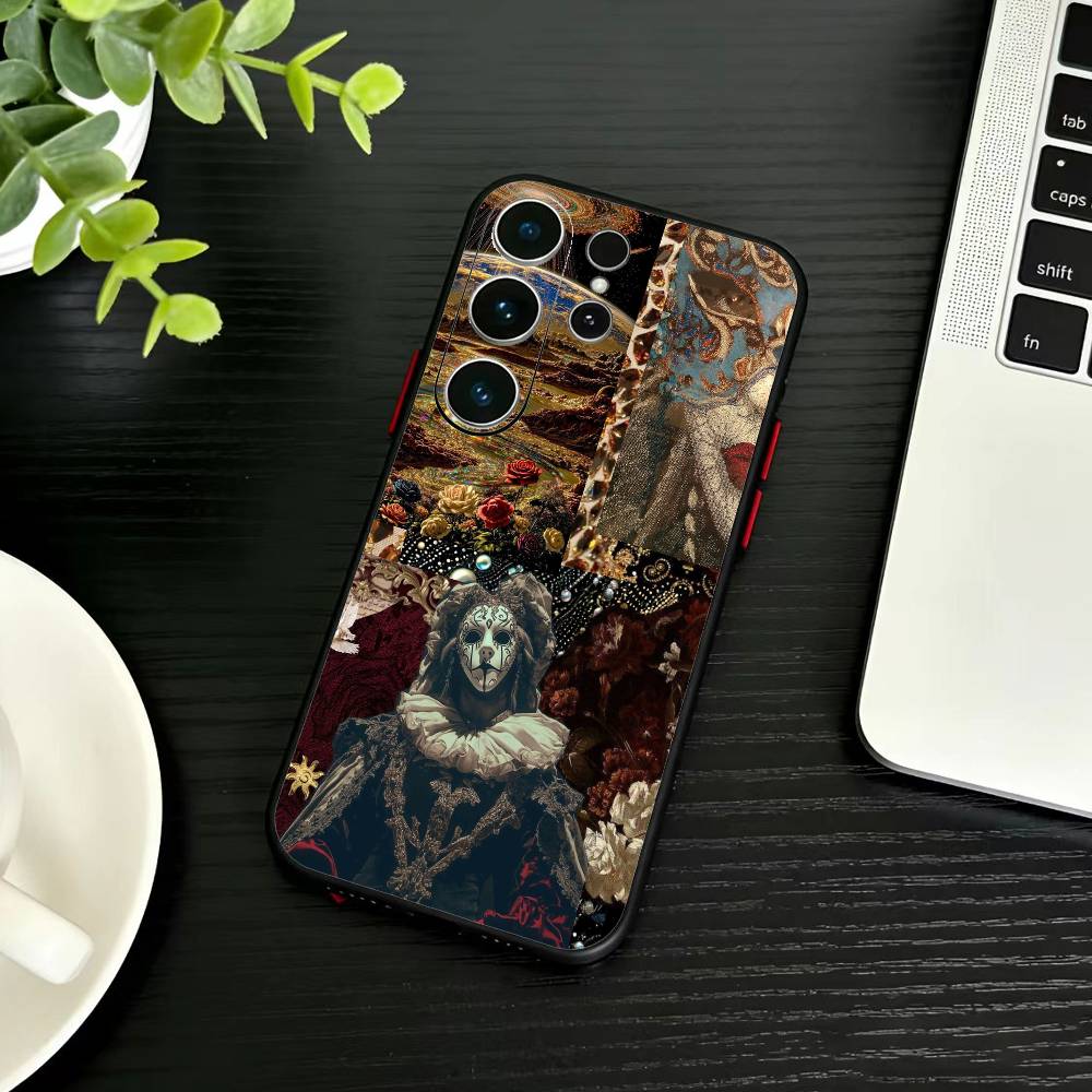 Dark Ornate Collage Art  Phone Case For Samsung S26,S25,S24,S23,S22,S21,S20,S30,Ultra,Plus,Fe,Note,5G Black Cover