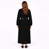 Women's Fashion Casual Flared Dress Long Sleeve Solid Color Dress
