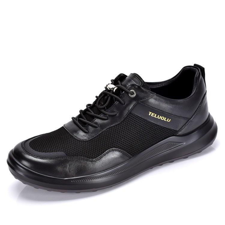 Men s Summer Lightweight Shock-Absorbing Breathable Sports Shoes - Cowhide & Mesh Running Casual Sneakers 41