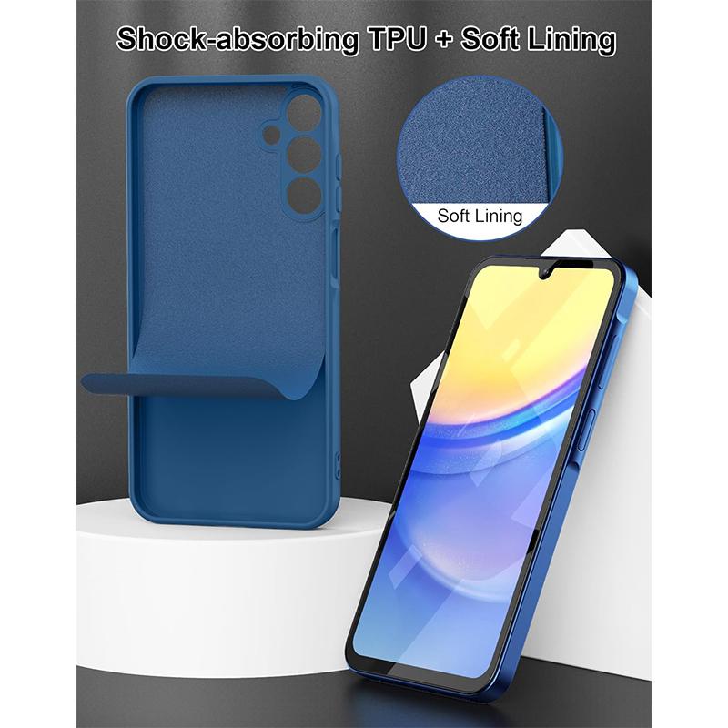 Θήκη υγρής σιλικόνης για Samsung Galaxy A15 4G A 15 A15 5G, θήκη υγρής σιλικόνης, παγκόσμια έκδοση, προστατευτική θήκη πλήρους σώματος, σιλικόνης