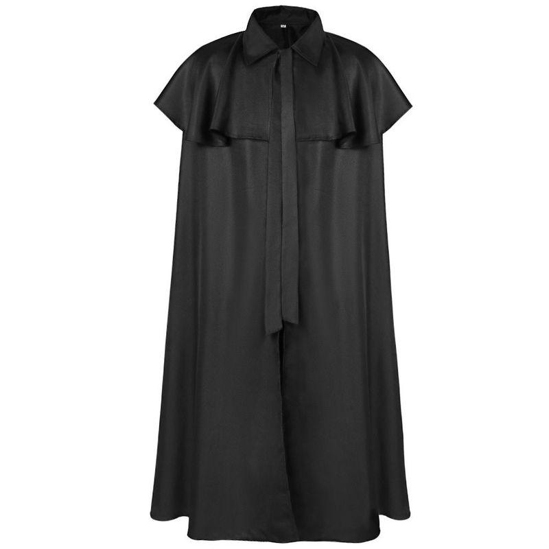 Medieval Hooded Coat Gothic Trench Coat Halloween Devil Wizard Death Cloak Robe Cape