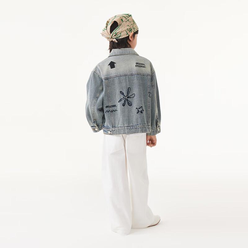 Boys' Embroidered Denim Jacket