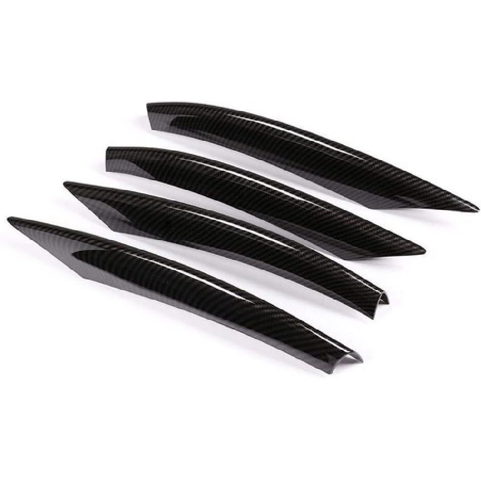 4X For Benz C-Class W205 ABS Front Bumper Grille Fog Light Cover Trim -
