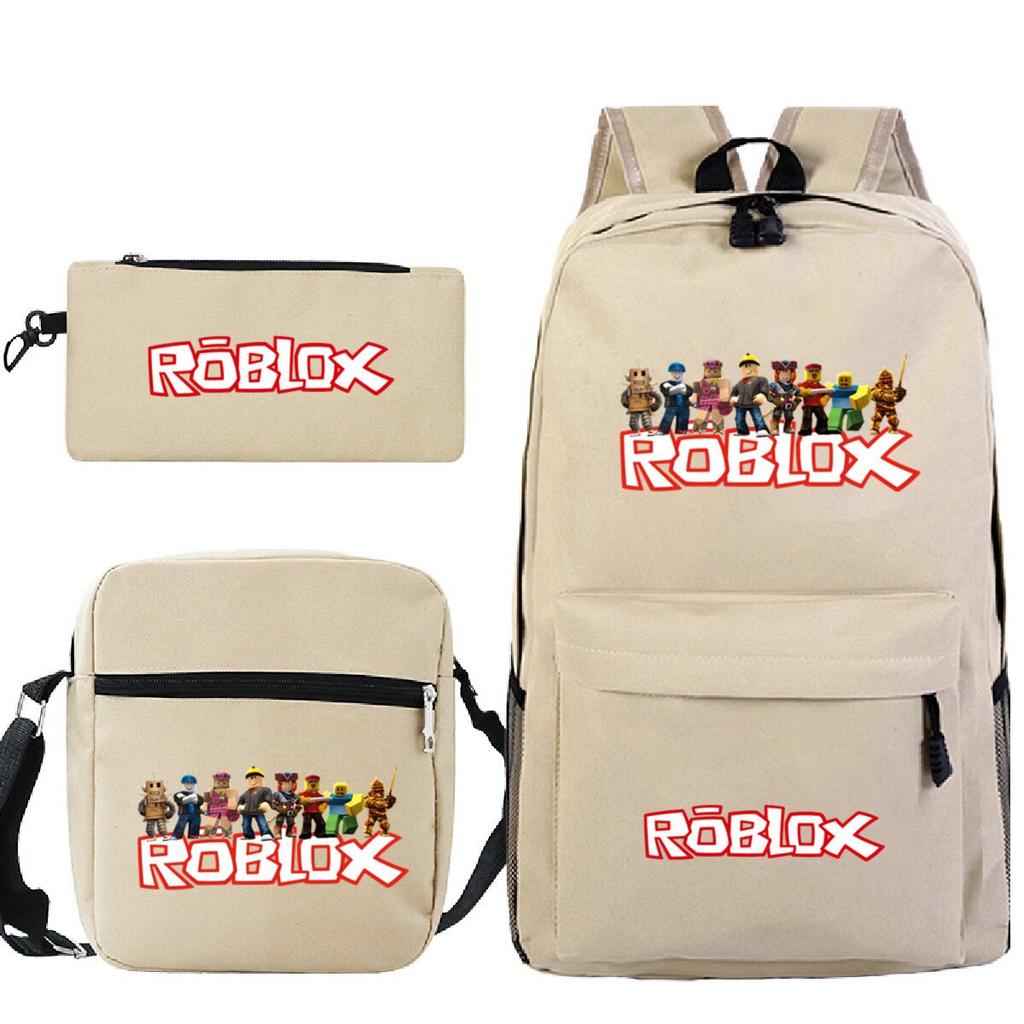 Primary And Secondary School Students Casual Schoolbag Three-Piece Cartoon Game Merchandise Printed Children'S Fashion Backpack