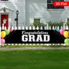 Congratulatory Graduation Yard Banner, Balloons Exquisite Pattern Design, Polyester Outdoor Indoor Birthday Anniversary Wedding Slogan Decoration