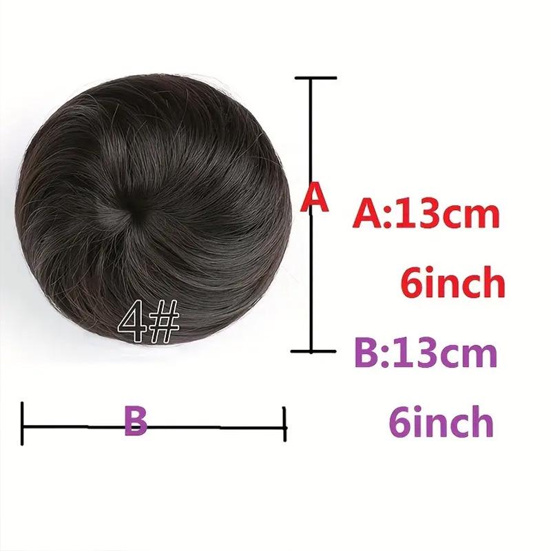 Korean Style Straight Half Bun Wig Cap with Elastic Drawstring