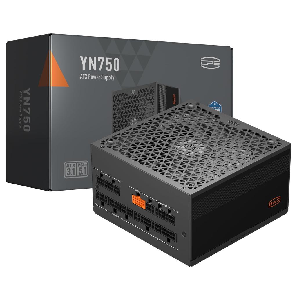 PCCOOLER CPS YN750 Power 80 Plus Gold Certified Fully Modular PCIe ATX Gaming PSU Wide Compatibility 135mm FDB Full Japan Electrolytic Capacitors 10