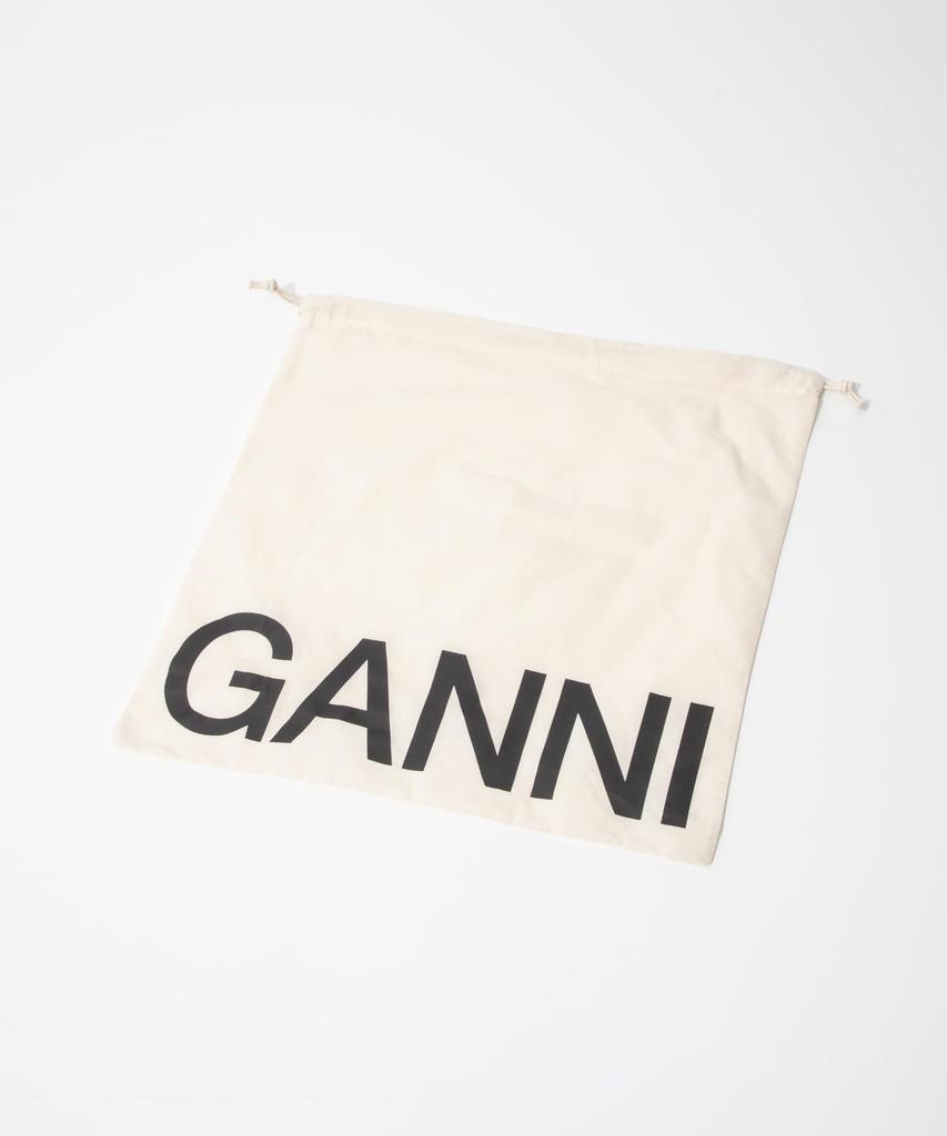 Ganni Butterfly Top Handle with Strap Patent Shoulder A6288 Black Women's Bag, 099,