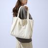 Large Capacity Tote Bag Female Canvas Bag Student Class Shoulder Bag Retro Cloth Bag Simple Versatile Cloth Bag Trendy