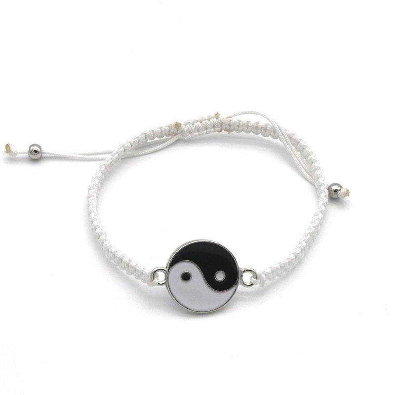 Alloy Tai Chi Bagua Hand-Woven Couple Bracelet Set