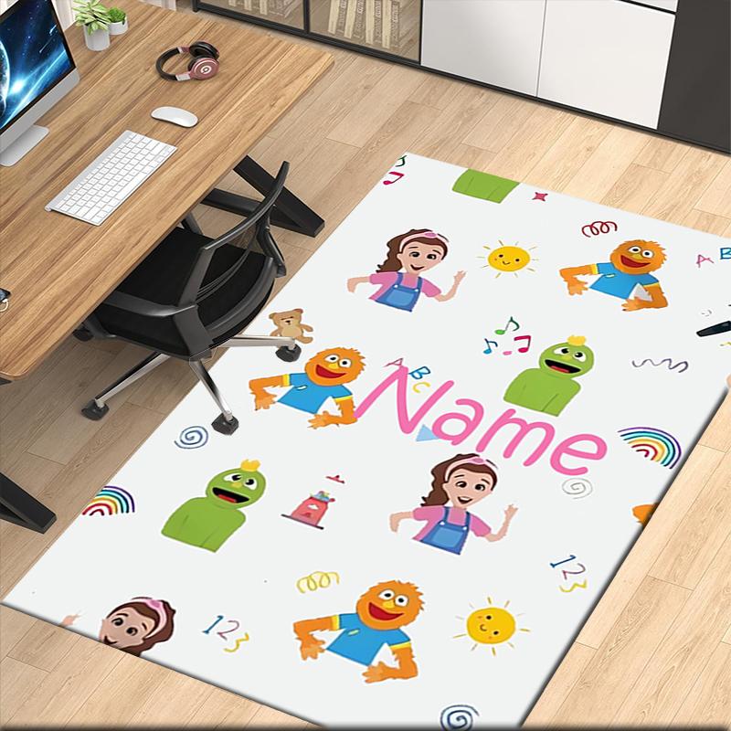 Custom Name Ms. Rachel Printed Carpet, for Office Chair Living Room Bedroom Kitchen Room Decor Gifts.