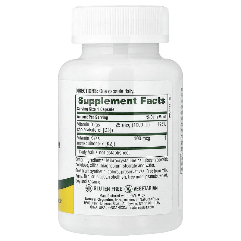 Vitamin D3 & K2, 90 Capsules