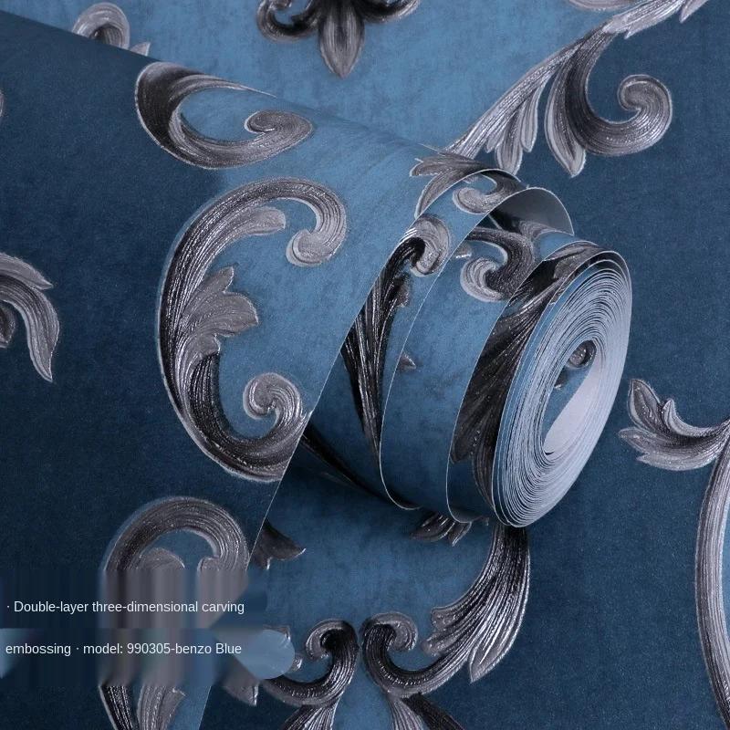 

Обои для фона гостиной и спальни в европейском стиле, 3D стереоскопические, домашние, роскошные, высококачественные, флизелиновые, дамасские обои.