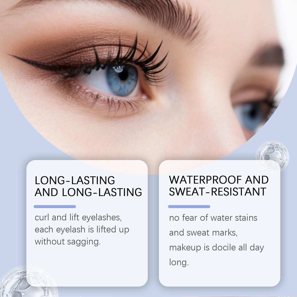Black Mascara Gentle Natural Long-lasting Curl Smudge-proof Daily Eye Makeup Lightweight Portable