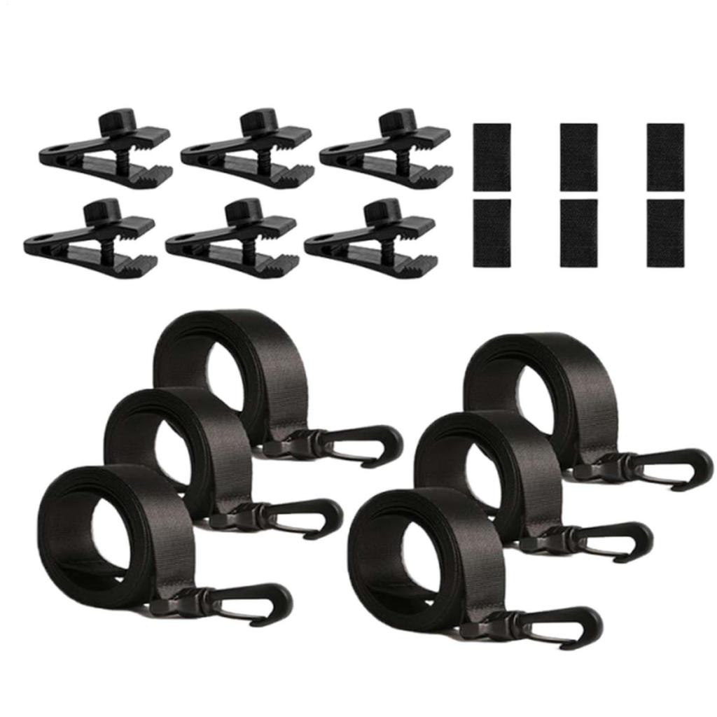 Solar Cover Reel Straps Solar Cover Attachment Kit Including 6 Webbing 6 Clips 6 Buckle Easy Installation