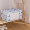 New Flower Visible Quilt Storage Bag With Reinforced Handle For Blanket Comforters Bed Sheets Pillows Toy Dustproof Closet Under-Bed Storage Organizer