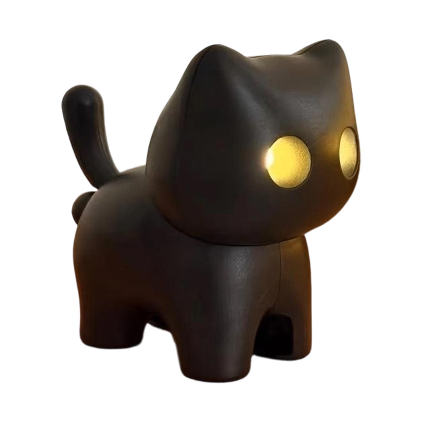 

Sturdy Lightweight Plastic Key Ring Featuring Black Cats Design Auto Glowing and Meow for Convenience and Stress Relief