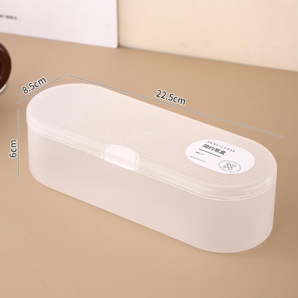 Transparent Storage Box Plastic Pen Box Simple Pencil Case  Gift
