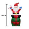 Christmas Inflatable Santa Gift Box Led Decoration