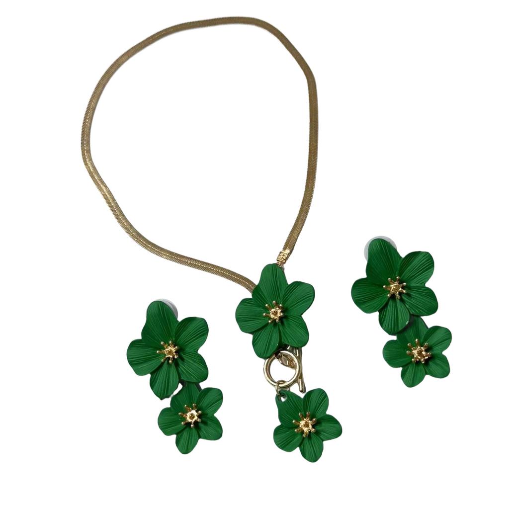 Elegant Floral Jewelry Set For Women Elegant Spring Summer Vacation Beach Essentials Alloy Lightweight Design