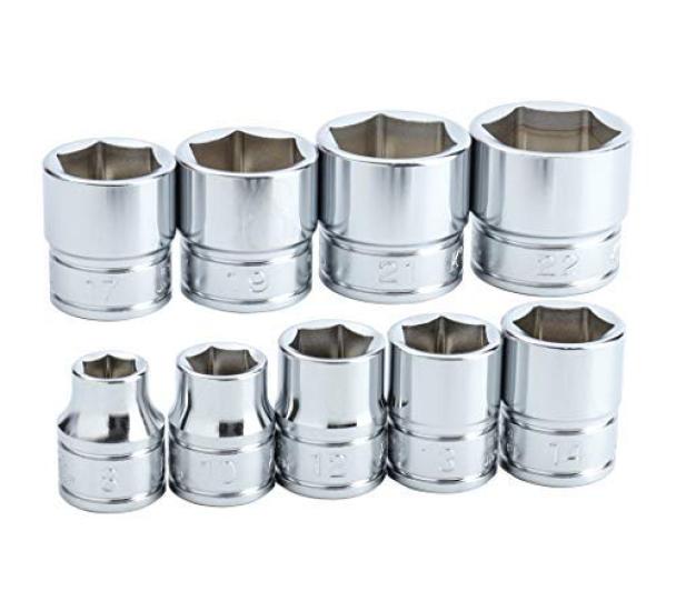 KTC Hex Socket Set B3-9P 9.5sq. 9-Piece (B3-08, 10, 12, 13, 14, 17, 19, 21, 22)