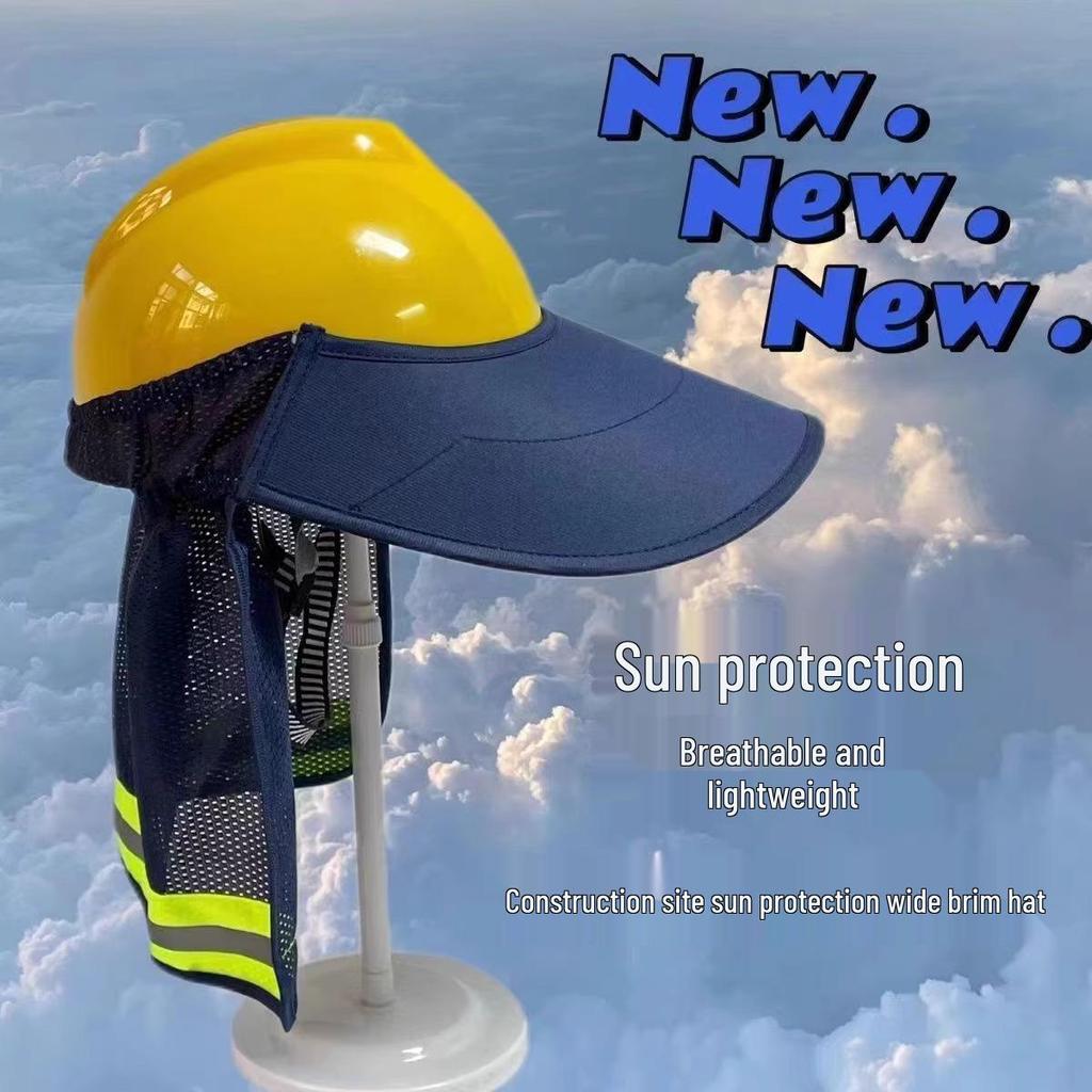 Casque de sécurité à visière large pour protection solaire