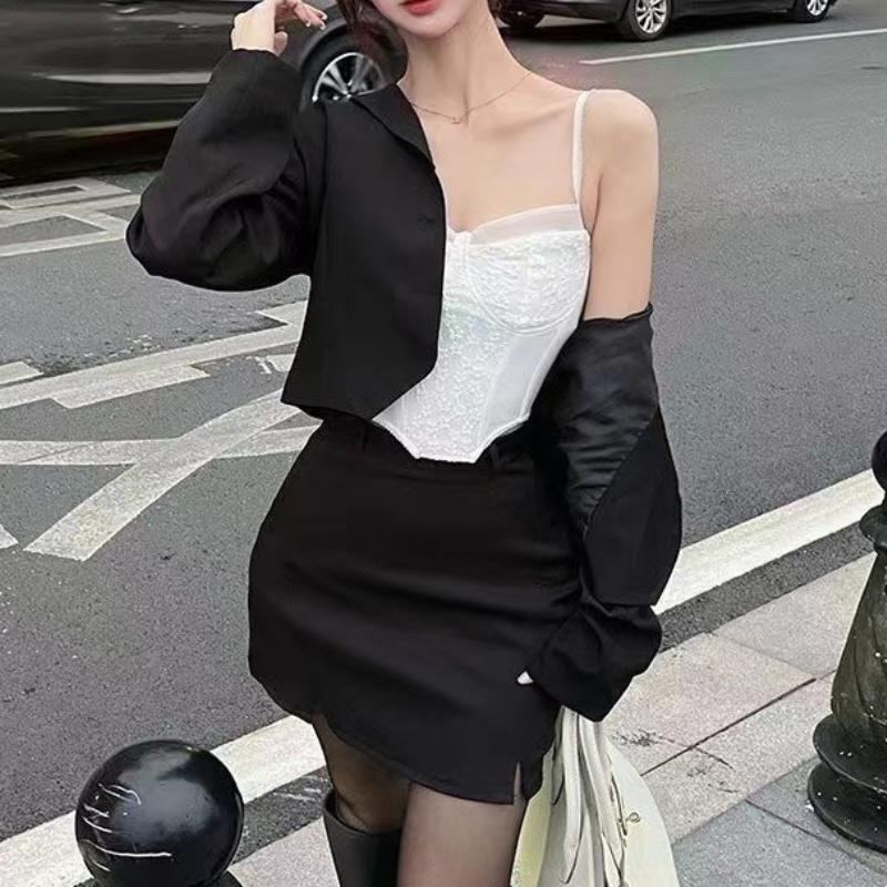 Sexy Girl Pure Desire Lace Camisole Vest Women's Summer Outdoor Wear Short Top with Chest Cushion Strapless Vest