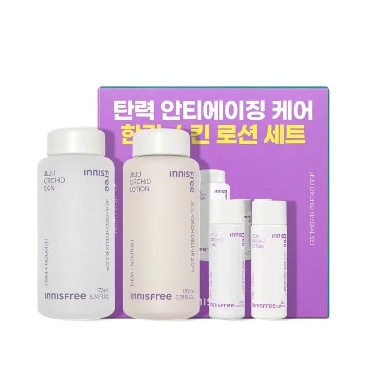Innisfree Jeju Orchid Skin & Lotion Set Anti-Aging Hydration Care (170mL + 170mL)