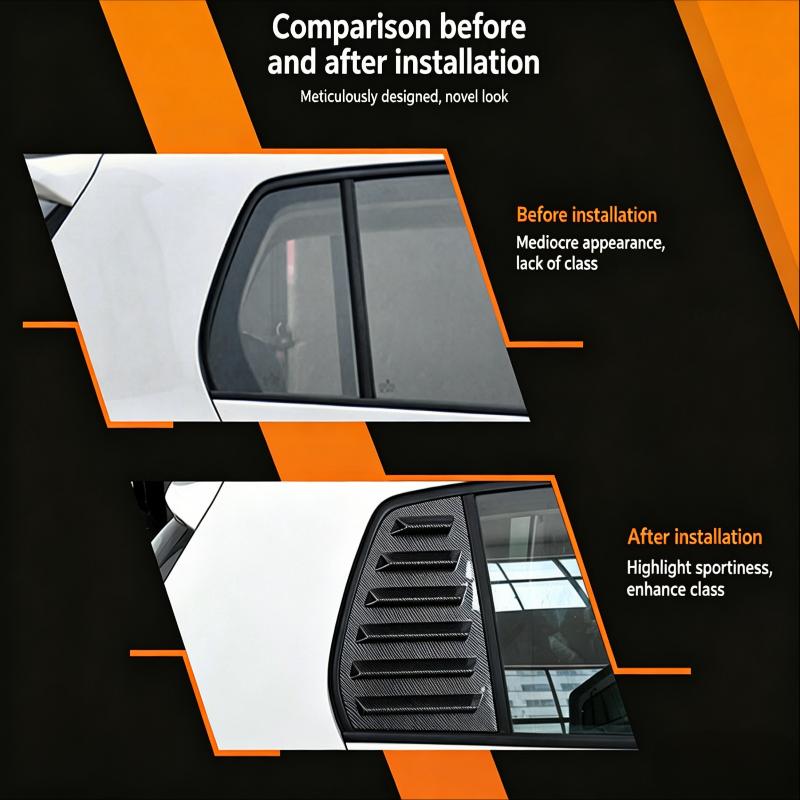 Car Rear Side Vent Quarter Window Louver Shutter Cover Trim Compatible With Golf Mk4/5/6/7/8//R Louver Cover