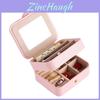Children Jewelry Box With Mirror Multi Layer Travel Organizer For Earrings And Necklaces