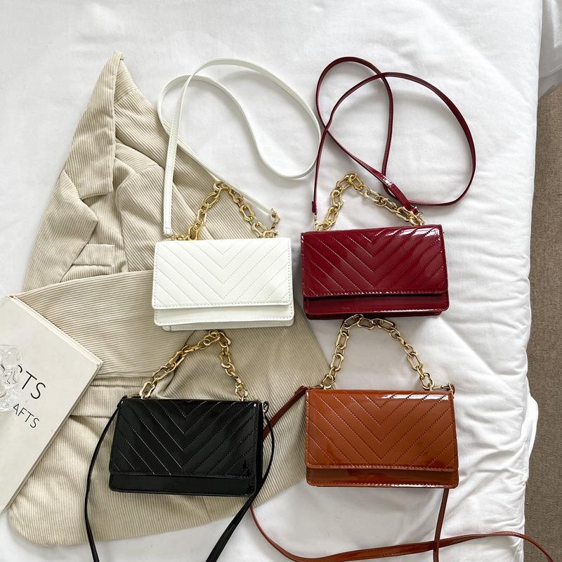 Summer new textured small square bag women's popular fashion shoulder bag urban simple messenger bag