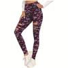 Womens Camo Print Ripped Butt Lifting Yoga Pants Stretch Gym Leggings