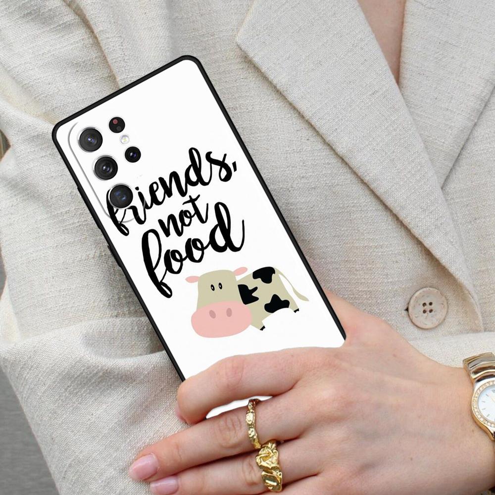 VEGAN FOOD QUOTES ANIMAL LOVE Cell Phone Case for Samsung Galaxy S26 Ultra S25 S24 S23 S22 S21 S20 Note10 Cover