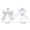 Elegant Pearls Bowknot Lace Charm Pendant Bag Decoration Bows Keychain Keyring Ornament Fashion Accessory For Women