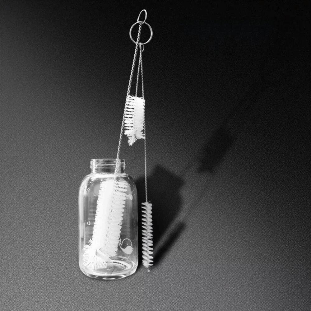 3pcs/set Reusable Bottle Cleaning Brushes Soft Hair Brush Cup Cleaning Brush  Pipeline Cleaning