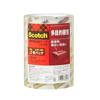 3M Scotch Packing Tape, Lightweight/Medium Duct Tape, 48mm X 50m, 3-Roll Pack, 313 3PN
