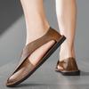 Designer Sandals Men's Handmade Cowhide Leather Sandals Fashion Hollow Out Casual Sandal Summer Comfortable Flat Sandals for Men
